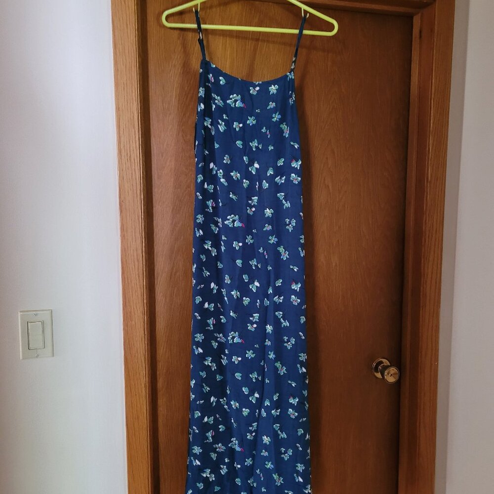 O'Neill Midi Dress - Blue w/Flowers - size Large